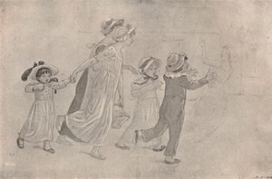 "رسم بالألوان المائية للطباعة الملونة على شكل كتل خشبية" ، ١٨٨٠-١٨٩٠ ، ١٩٢٣ بواسطة كاثرين غريناواي