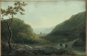 قلعة بنرين ، بالقرب من بانجور ، جوينيد ، شمال ويلز ، قبل عام 1820 بواسطة كاثرين ماريا بيري