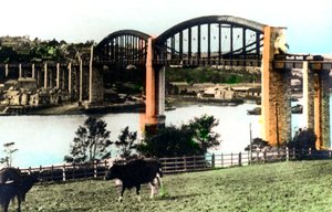 جسر رويال ألبرت ، سالتاش ، كورنوال ، 1926. بواسطة Cavenders Ltd