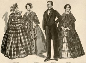 ملابس من 1850-1856 ، 1907 ، 1937.