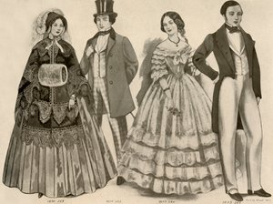 ملابس من 1850-1856 ، 1907 ، 1937.