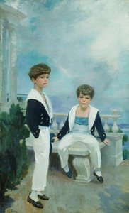 The Velie Boys (Craig Combes Velie and John Deere Velie) ، حوالي عام 1913 (زيت على قماش)