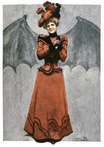 امرأة متنكرة بزي شيطان، حوالي عام 1900 (رسم توضيحي) بواسطة سيسيليو بلا جالاردو