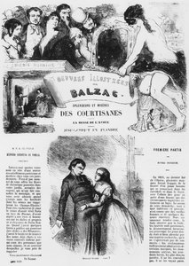 رسم توضيحي من كتاب "Splendeurs et Miseres des Courtisanes" بقلم هونور دي بلزاك ، نُشر عام 1867