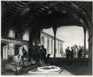 قاعة المرايا في قصر سردار يريفان ، بقلم سيليستين فرانسوا نانتويل (1813-1873) ، أرمينيا
