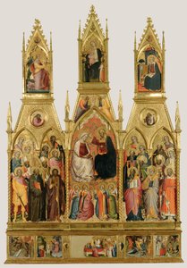 Polyptych مع تتويج العذراء والقديسين بواسطة Cenni di Francesco
