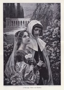 دانتي وبياتريس (نقش)