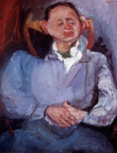 Portrait of sculptor Oscar Miestchaninoff. Painting by Chaim Soutine (1894-1944) بواسطة حاييم سوتين