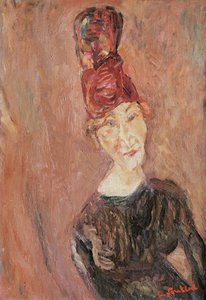 امرأة بقبعة ، 1926 بواسطة حاييم سوتين