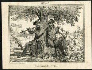 رسم توضيحي لشام (1819-1879) في Charivari - آخر أخبار القرم - الحرب ، الموسيقى ، القرم (حرب القرم بواسطة أميدي دي نوي (شام)