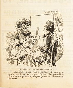 سيدتي ، بالنسبة إلى صورتك ، هناك بعض النغمات المفقودة على وجهك ... ، 1877.