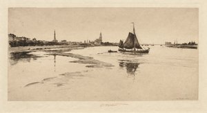 أرنهايم على نهر الراين ، 1888. بواسطة تشارلز آدامز بلات
