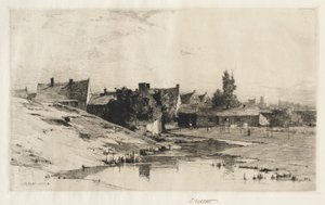 منازل قديمة بالقرب من بروج ، 1884-1888. بواسطة تشارلز آدامز بلات