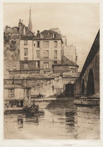 Quai des Orfèvres ، باريس ، 1886. بواسطة تشارلز آدامز بلات