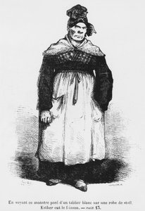 جاكلين كولين ، عمة Vautrin ، المعروفة باسم آسيا ، رسم توضيحي من "Splendeurs et Miseres des Courtisanes" بواسطة Honore de Balzac ، نشر عام 1867