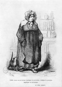 مدام Vauquer ، التوضيح من "Le Pere Goriot" بواسطة Honore de Balzac (1799-1850)