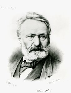 صورة لفيكتور هوغو (1802-1885) من "ألبوم دو رابيل" ، منقوش من صورة فوتوغرافية ل Edme Penauille (ت 1871) 1869