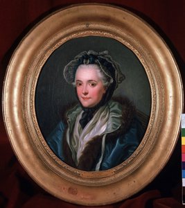 صورة لماري لويز نيكول (ماري لويز نيكول) ، دوقة إنفيل (أنفيل) (1716-1797). لوحة تشارلز أميدي فيليب فان لو (1719-1795) بواسطة تشارلز أميدي فيليب فان لو