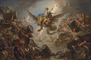 تدمير قصر أرميدا ، 1737 بواسطة تشارلز أنطوان كويبل