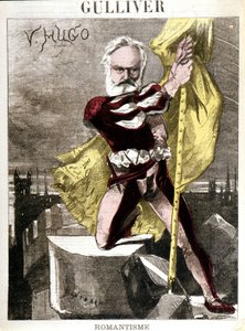 Cartoon by Victor Hugo by Georges Montbard (1841-1905). “” Gulliver - Romanticism””