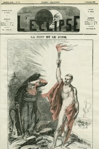 ليلا ونهارا ، أو "مجلس روما ومجلس نابولي". الغلاف في "L'Eclipse" بقلم مونبارد ، 5 ديسمبر بواسطة تشارلز أوغست لويي