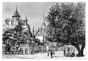 شارع في بانكوك ، تايلاند ، 1895. بواسطة تشارلز باربانت