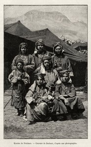 أكراد بتشارا (تركيا). نقش لباربانت لتوضيح قصة "عبر أرمينيا الروسية ، كاراباخ ، وادي أراكس ، أرارات ماسيف" لمدام ب. بواسطة تشارلز باربانت