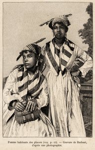 النساء اللائي يعشن في الغرينيات ، الرواسب المعدنية. نقش لباربانت لتوضيح قصة "" chez nos indiens ، أربع سنوات من السفر في غيانا الفرنسية " بواسطة تشارلز باربانت