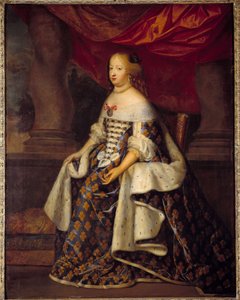 صورة لماري تيريز من النمسا (1638-1683) ، ملكة فرنسا لوحة لأتيليه تشارلز بوبرون (1604-1692) من القرن السابع عشر. 1،8 × 1،4 م