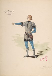 تصميم أزياء لأورلاندو ، 1889. بواسطة تشارلز بيانتشيني