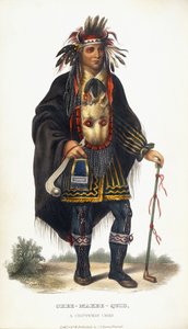 Okee-Makee-Quid ، رئيس Chippeway ، 1854 بواسطة تشارلز بيرد كينج