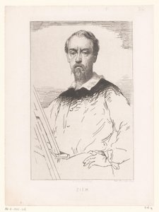 Portret van Félix François Georges Philibert Ziem النقش والطباعة الحجرية (عنوان السلسلة)