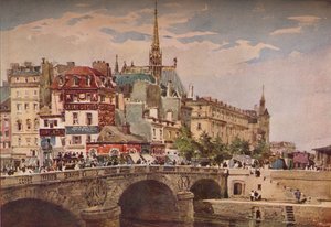 باريس من جسر سانت ميشيل ، c1846