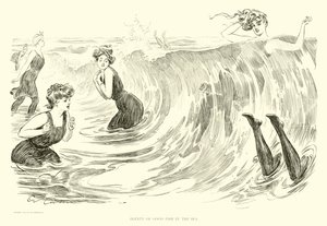 Illustration for The Social Ladder (engraving) بواسطة تشارلز دانا جيبسون