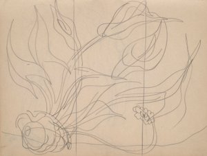 كراسة الرسم: 36 صفحة إجمالاً ، تحتوي على 28 رسم تخطيطي (بما في ذلك دراسات لـ Demuth بواسطة تشارلز ديموت