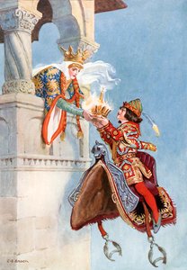 "رأت ذلك التاج وتوسلت إليه أن يعطيها إياه" (لون ليثيو)