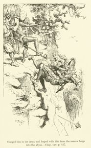 Illustration for Westward Ho! by Charles Kingsley (engraving) بواسطة تشارلز إدموند بروك