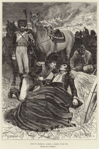 Mort du Marechal Lannes a Essling ؛ نابليون والمارشال المحتضر في معركة Aspern-Essling ، النمسا