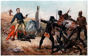 حادثة في معركة Isandlwana ، الحرب الأنجلو زولو ، 22 يناير 1879 بواسطة تشارلز إدوين فريب