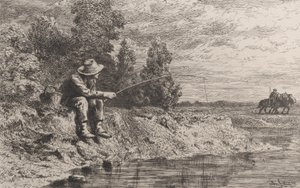 صيد أسماك روتش ، 1865. بواسطة تشارلز إميل جاك