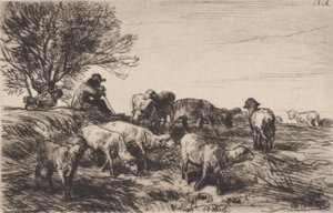 قطيع الأغنام 1864. بواسطة تشارلز إميل جاك