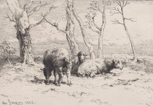 الأغنام ، 1868. بواسطة تشارلز إميل جاك