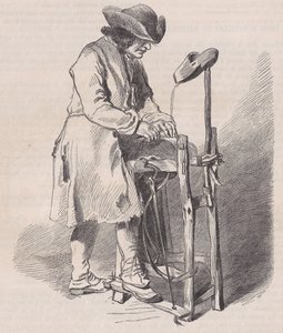 متحف اللوفر ، مجموعة من الرسومات ، Le Remouleur ، بواسطة Watteau ، من Magasin Pitto ... ، كاليفورنيا. 1852. بواسطة تشارلز إميل جاك