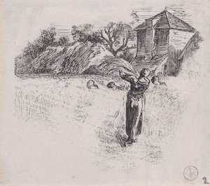 امرأة تحمل حزمة ، كاليفورنيا. 1853. بواسطة تشارلز إميل جاك