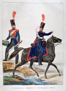 زي فوج من مدفعية الخيل ، فرنسا ، 1823. بواسطة تشارلز إتيان بيير موت