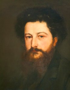 صورة ويليام موريس في الثلاثينيات من عمره حوالي عام 1870 (زيت على قماش) بواسطة تشارلز فيرفاكس موراي