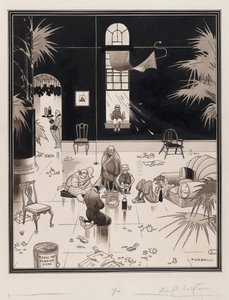 Club Life in America ، Picnickers ، قبل عام 1933 (غسل القلم والحبر على الورق) بواسطة تشارلز فوربل