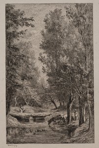 بروك في فال موندوا ، ج. 1862. بواسطة تشارلز فرانسوا داوبيني