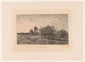 المناظر الطبيعية مع أشجار التفاح Pommiers a Auvers. (العنوان على الكائن) بواسطة ودوي ألفريد كادارت