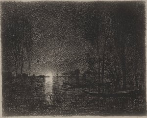قطعة نوم ، انطباع أصلي 1862 ، طُبعت عام 1921. بواسطة تشارلز فرانسوا داوبيني
